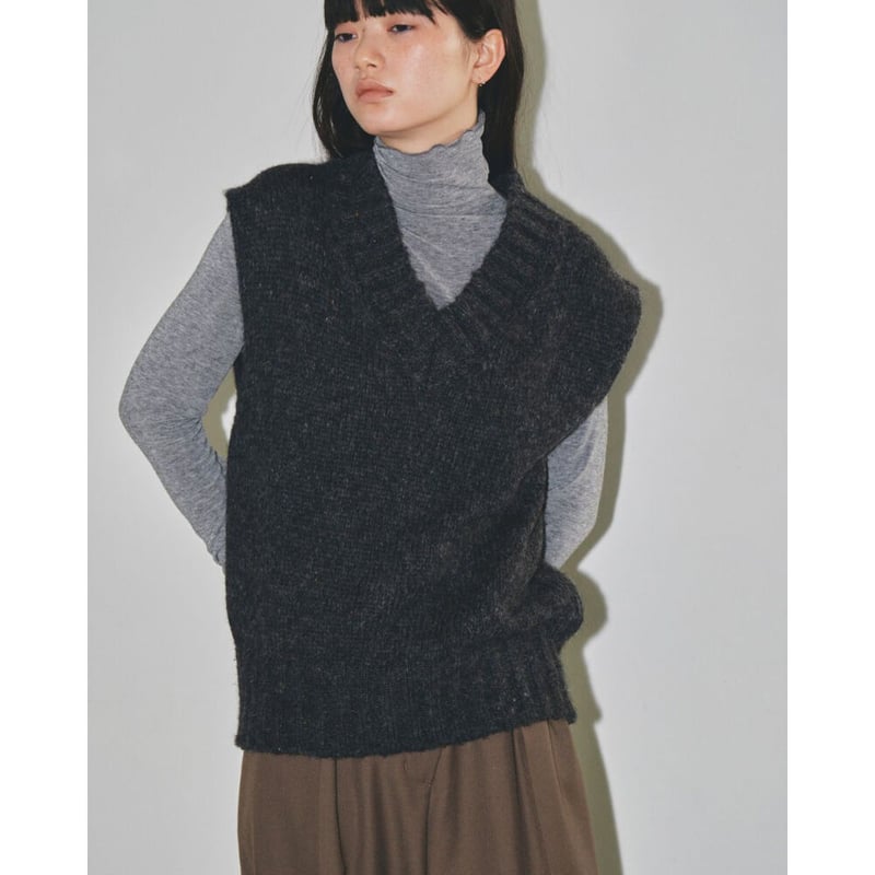 TODAYFUL】Mottle Yarn Knit Vest | selectshop ku