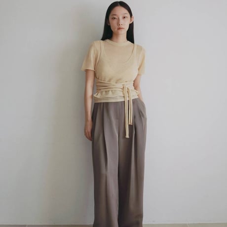 【anuke】Wrapcami Layered Knit　※納期7月上旬～8月上旬