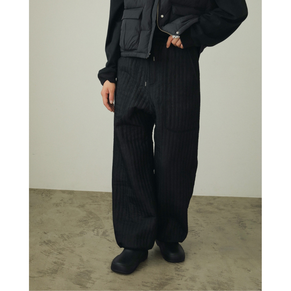 anuke Quilting Line Pants ブラック新品