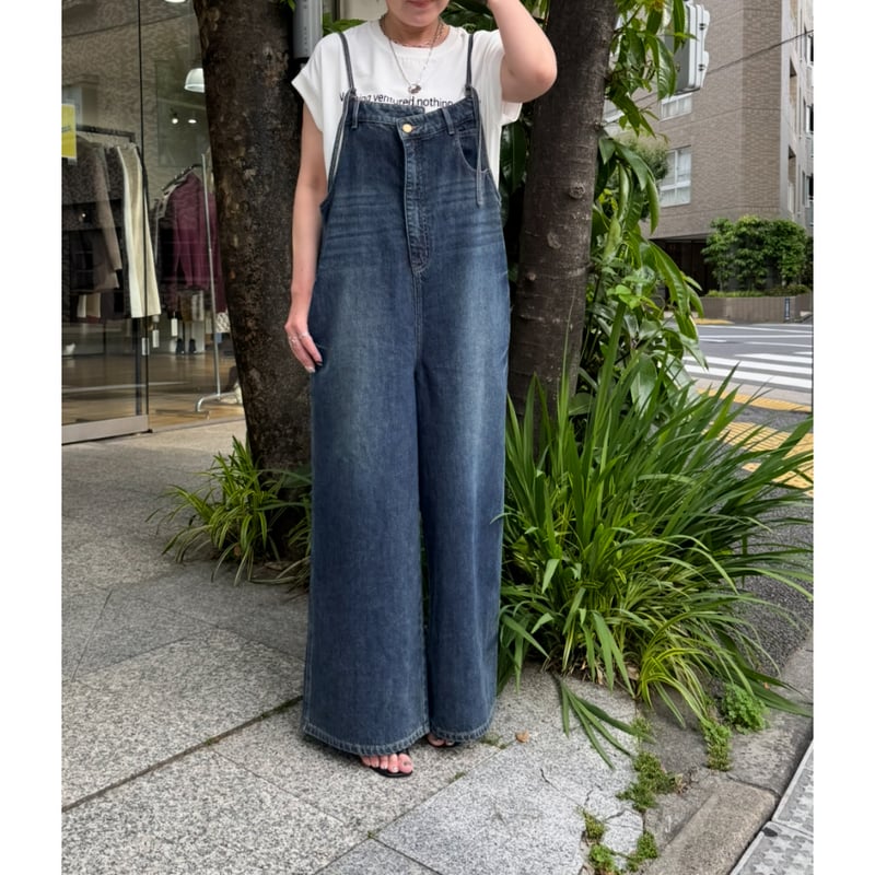willfully アシンメトリーパッチワークデニムオールインワン willfully アシンメトリーパッチワークデニムオールインワン