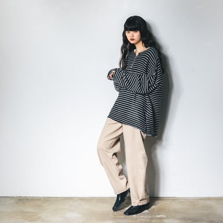 【AGAWD】リバーシブルボーダーニット