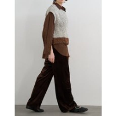 【YENN】BI COLOR KNIT VEST