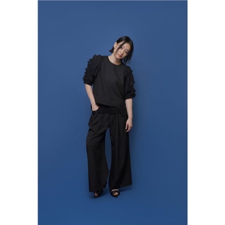【CYAN tokyo】Wタックストレッチワイド