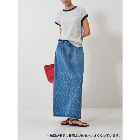 【YENN】 SHORT SLEEVE RIB TEE