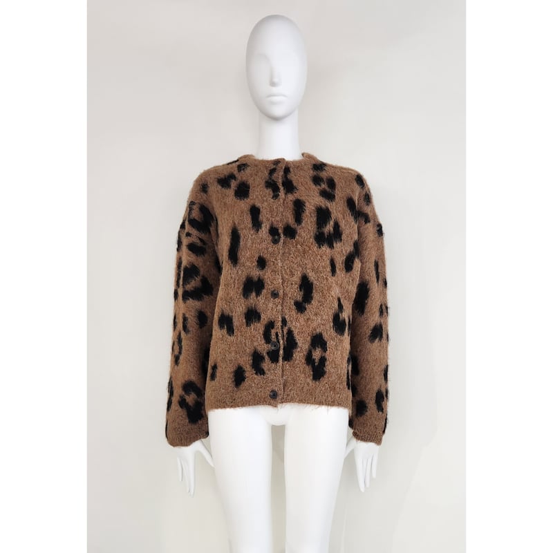 Boutique Ordinary】Cheetah Knit Cardigan | sele
