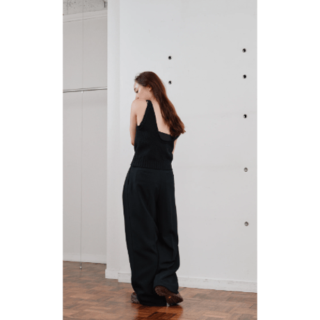 【Hella】crochet edging knit top　※納期2月中旬〜3月中旬