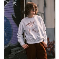 【LE MELANGE】ホースプリント クルーネックスウェット