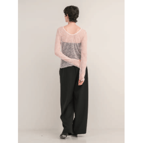 【Mewl】 ﾚｰｽﾛﾝｸﾞｽﾘｰﾌﾞTOPS