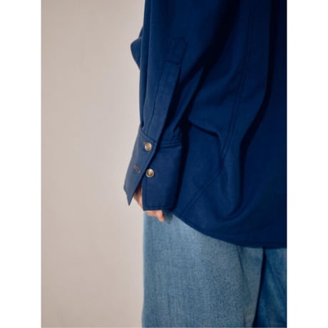 【YENN】COLOR STITCH WASHED SHIRT