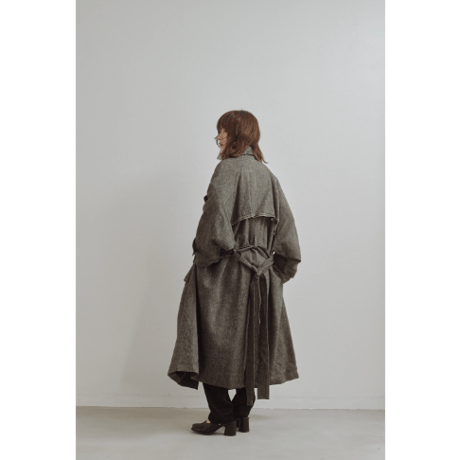 【Hella】Linen Wool Trench Coat　※納期9月上旬～10月上旬
