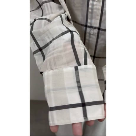 【CLOCHE】2WAYチェックシャツ