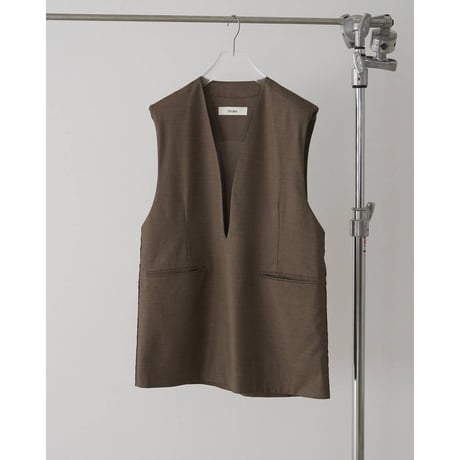 【anuke】Keyneck Over Vest　※納期3月下旬～4月下旬