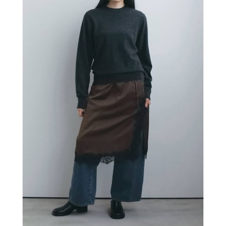 【anuke】Satin Lace Skirt