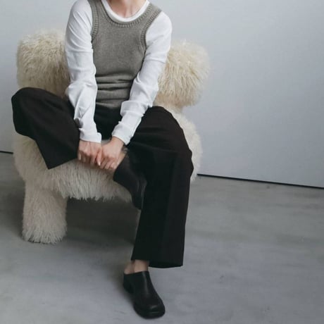 【anuke】Square Heel Slip-on