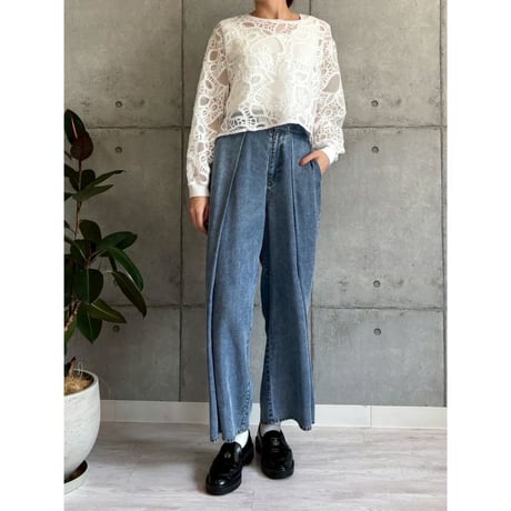 【ROSIEE】ワイドタックテンセルパンツ