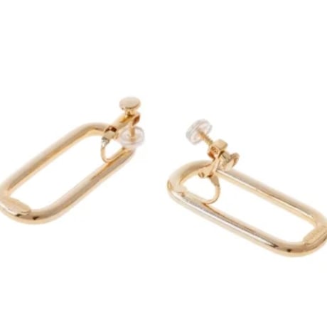 【Sea'ds Mara】 Plain rectangular earring