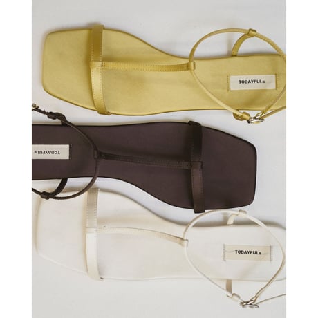 【TODAYFUL】Satin Strap Sandals　※納期 5月中旬〜6月中旬