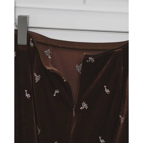【TODAYFUL】Petit Flower Velour Skirt　※納期10月上旬～11月上旬