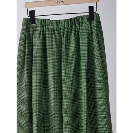 【YENN】 PLAID TUCK EASY PT
