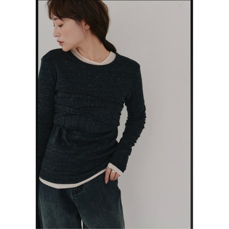 【Hella】back tie napped tops ※納期10上〜11上