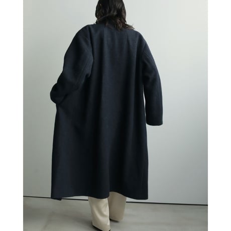 【anuke】Collarless Cocoon Coat※11月上～12月上