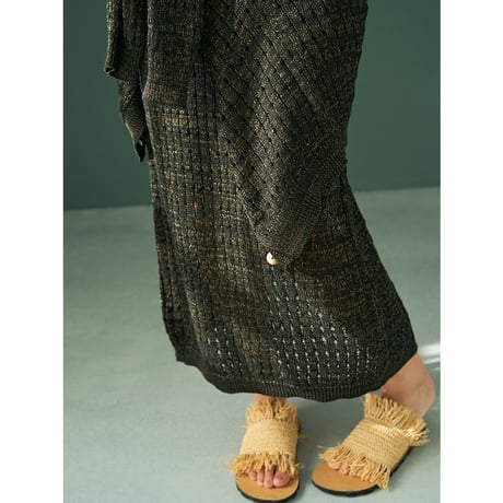 【YENN】OPENWORK KNIT OP