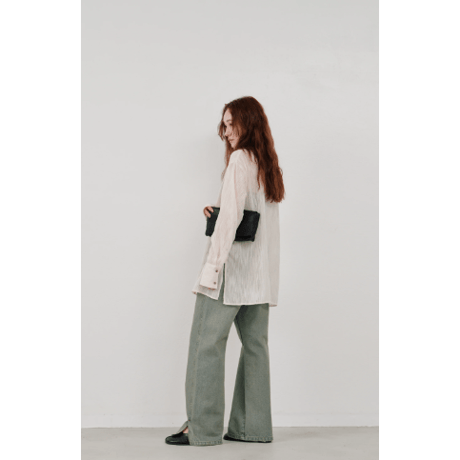 【Hella】cut jacquard long shirt　※納期3月中旬〜4月中旬