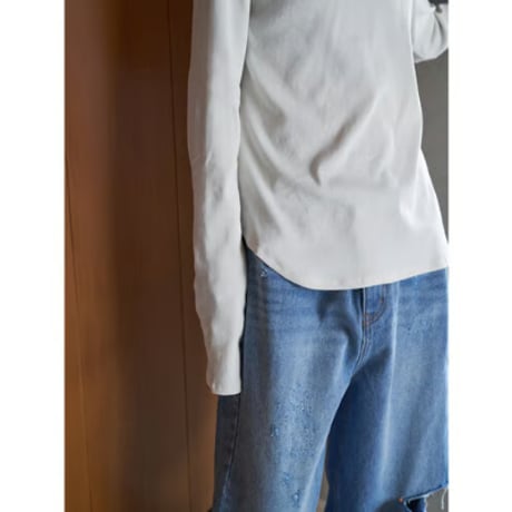 【YENN】COTTON RIB LONG TEE