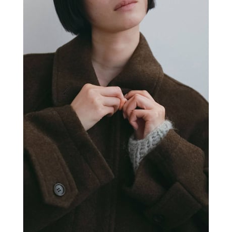 【anuke】Soutiencollar Over Coat　※納期11月中旬～12月中旬