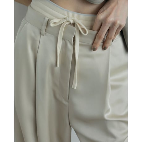 【anuke】Satin Tuck Pants※10月上～11月上
