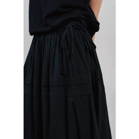 【Hella】ladder lace gather skirt　※納期4月中旬〜5月中旬