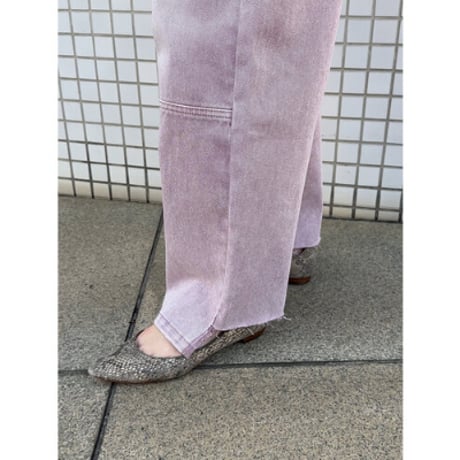 【YENN】HIGH RISE TUCK WIDE　ピンク
