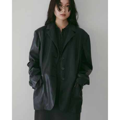 【anuke】Ecoleather Tailored Jacket