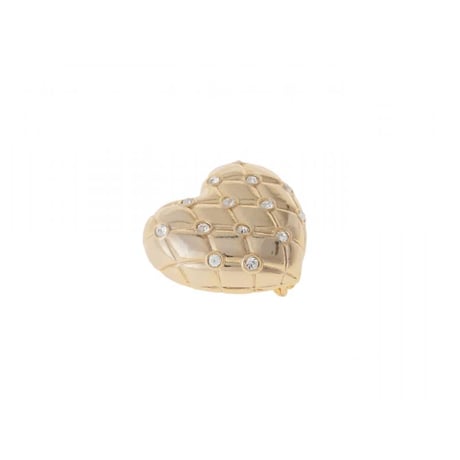 【Sea'ds Mara 】Quilting heart motif brooch
