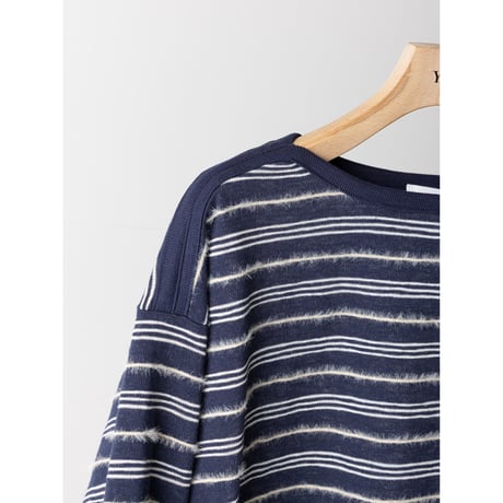 【YENN】FEATHER STP WIDE TOP　※納期：8月中旬〜9月中旬