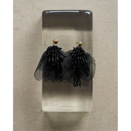 【anuke】Tulle x Beads Pierce