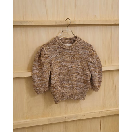 【TODAYFUL】Puffsleeve Mix Knit　※納期4月中旬〜5月中旬