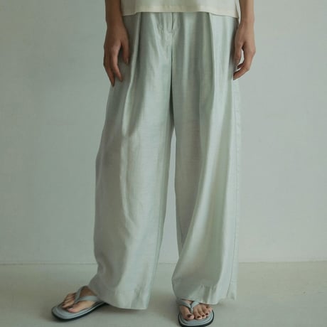 【anuke】Sheer Tuck Pants　※4月中旬～5月中旬