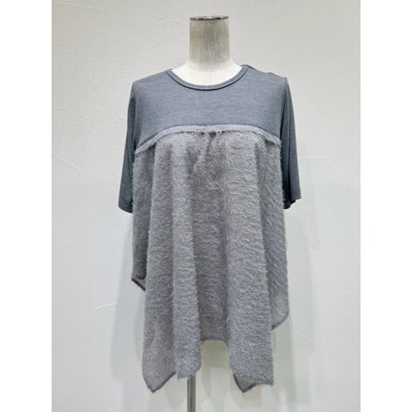 【【CYAN tokyo】スクエアヘムフェザーコンビTOPS