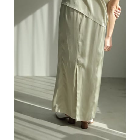 【ànuke】Satin Pencil Skir