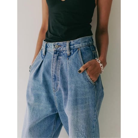 TUCK WIDE DENIM PT  ＊