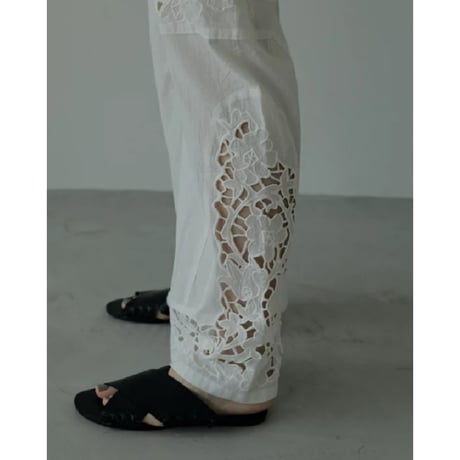 再販【ànuke】Cutwork Lace Pants