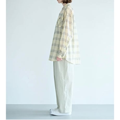 【KHA:KI】SHEER CHECK OVER SHIRTS