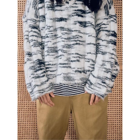 【YENN】MIX CABLE PATTERN KNIT PO