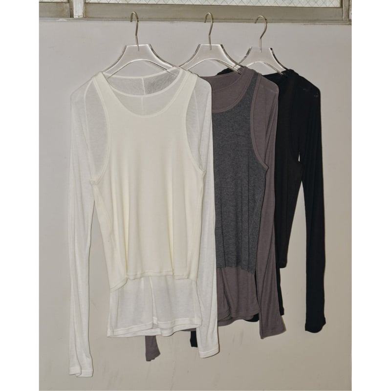 トップス TODAYFUL Layered Sheer Long T-shirts Layered Sheer Long T-shirts(FREE BLACK): TODAYFUL: WOMENS