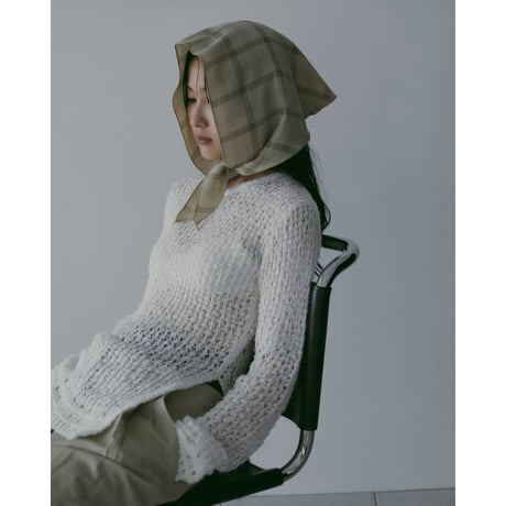 【anuke】Check Scarf　※納期4月下旬～5月下旬