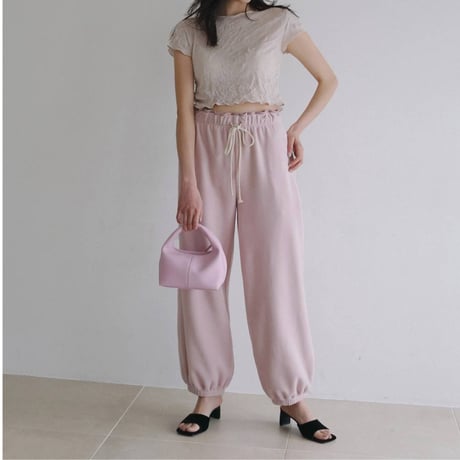 【anuke】Squaretoe Velour Mule