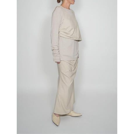【YENN】UNEVEN DRAPED SKIRT