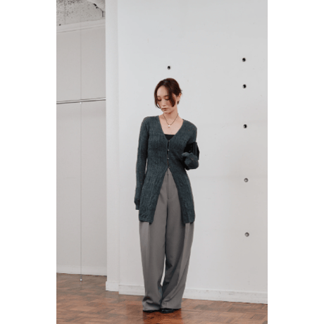 【Hella】crochet lace Vneck cardigan　※納期2月中旬〜3月中旬
