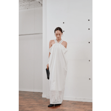 【Hella】lace tie over dress　※納期6月中旬〜7月中旬